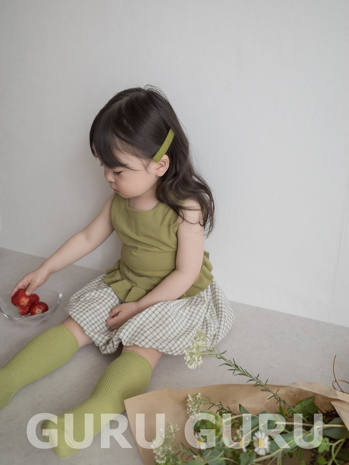 Guru Guru - Korean Baby Fashion - #babyfashion - Frill Sleeveless - 5