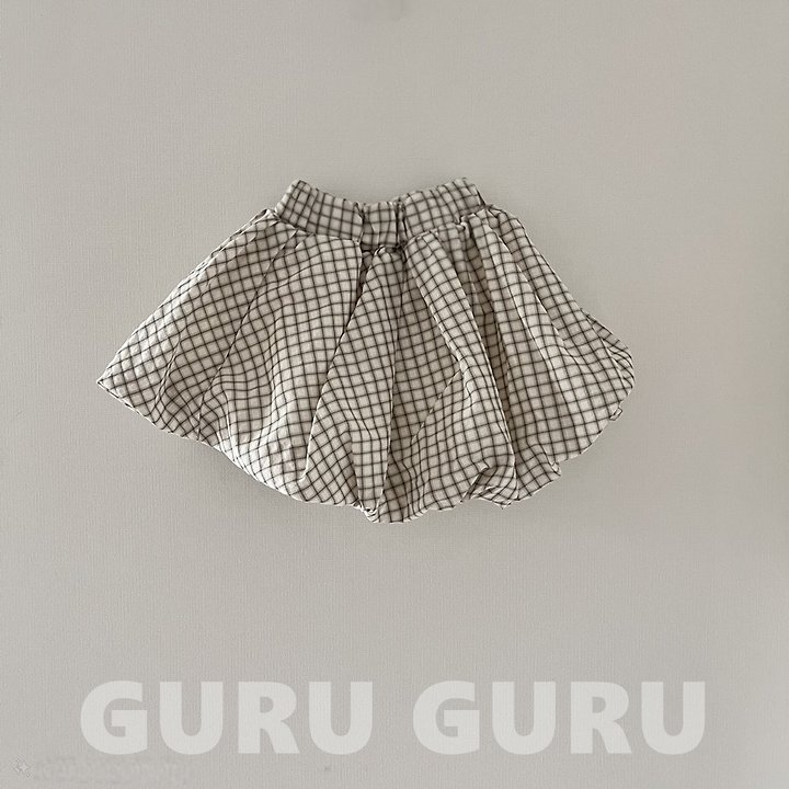 Guru Guru - Korean Baby Fashion - #babyfever - Check Cloud Skirt - 2