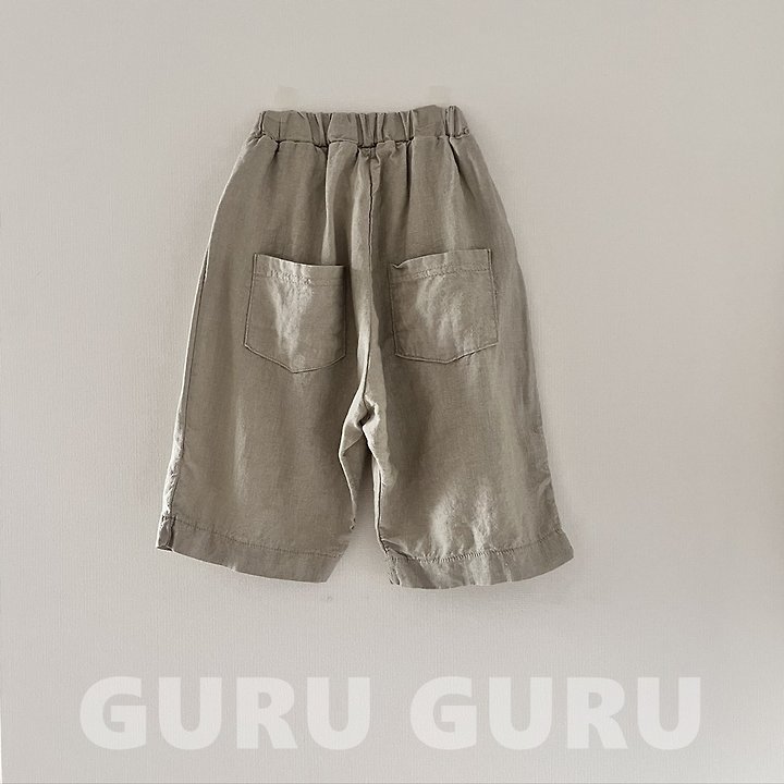 Guru Guru - Korean Baby Fashion - #babygirlfashion - Linen Wood Pants - 2