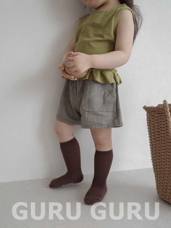 Guru Guru - Korean Baby Fashion - #babyoninstagram - Linen Pocket Pants - 6