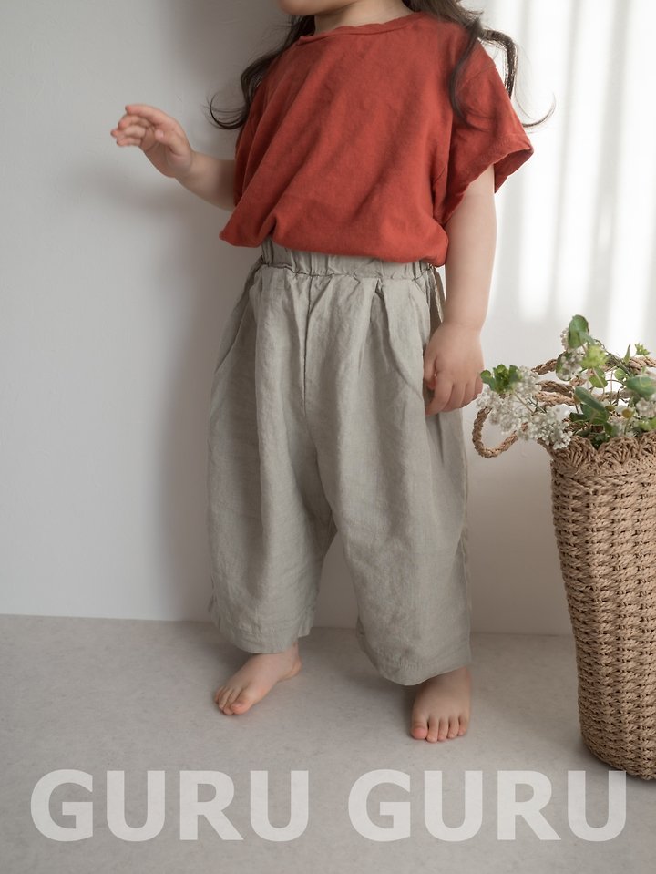 Guru Guru - Korean Baby Fashion - #babyootd - Linen Wood Pants - 5
