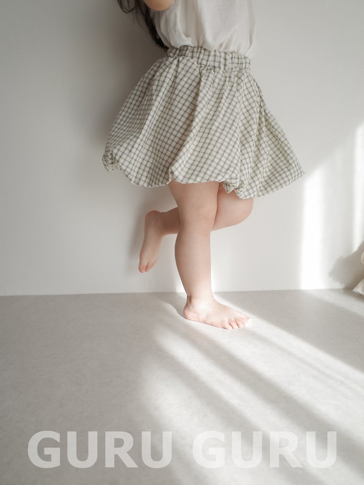 Guru Guru - Korean Baby Fashion - #babyoutfit - Check Cloud Skirt - 7