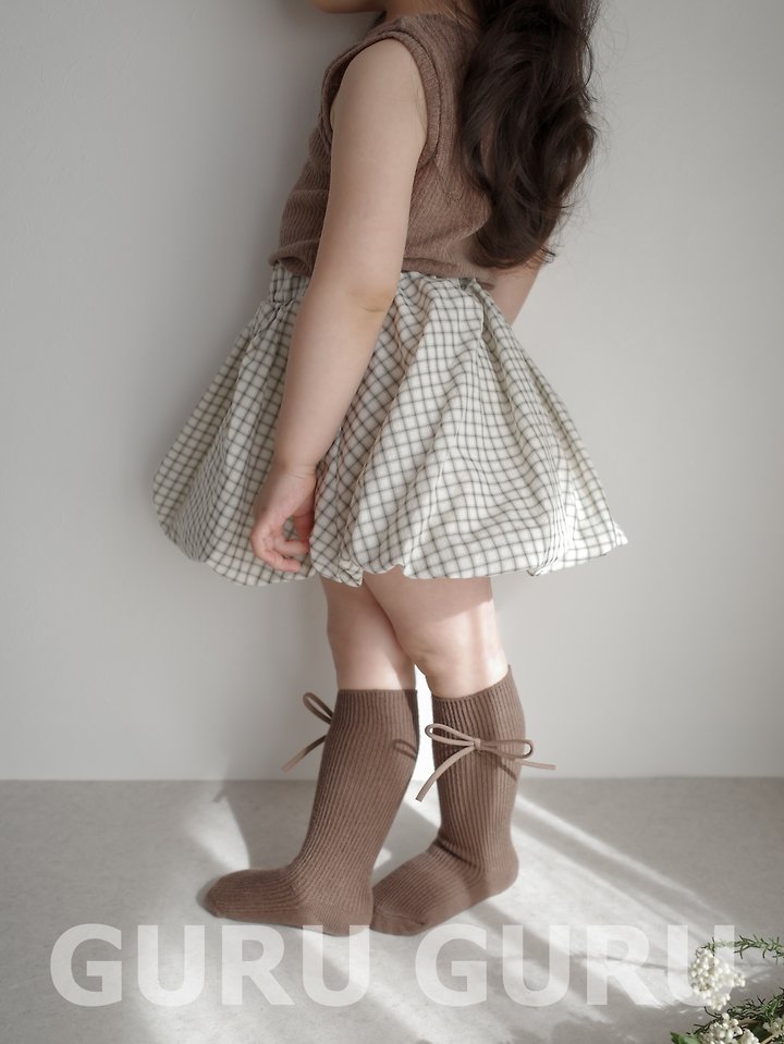 Guru Guru - Korean Baby Fashion - #babyoutfit - Check Cloud Skirt - 8