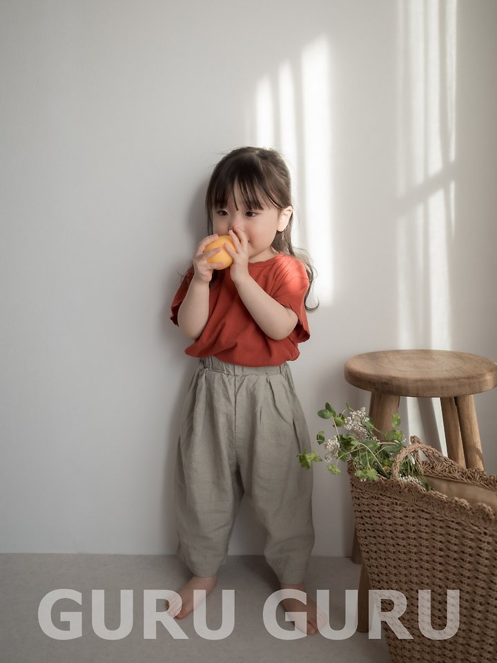 Guru Guru - Korean Baby Fashion - #babyoutfit - Linen Wood Pants - 6