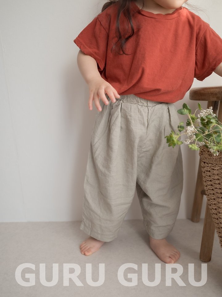 Guru Guru - Korean Baby Fashion - #babyoutfit - Linen Wood Pants - 7