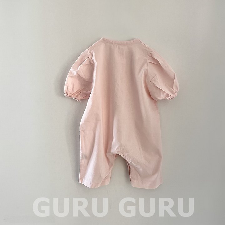 Guru Guru - Korean Baby Fashion - #babywear - Linen Puff Romper - 2