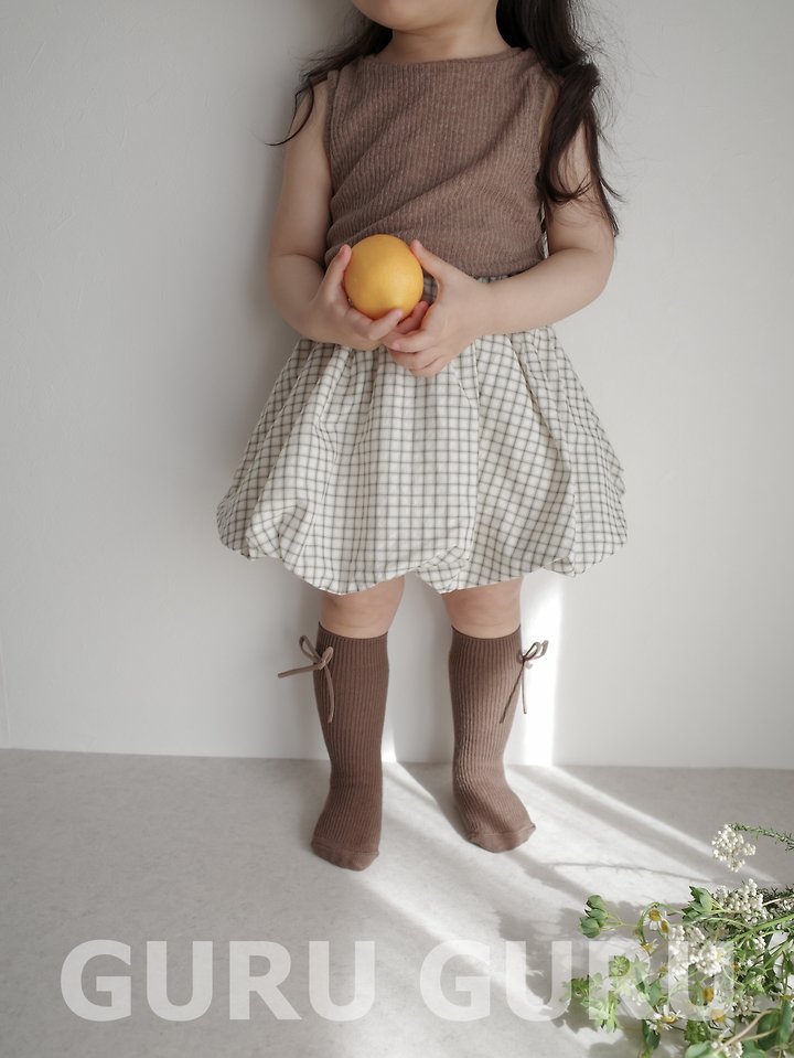 Guru Guru - Korean Baby Fashion - #babywear - Check Cloud Skirt - 9