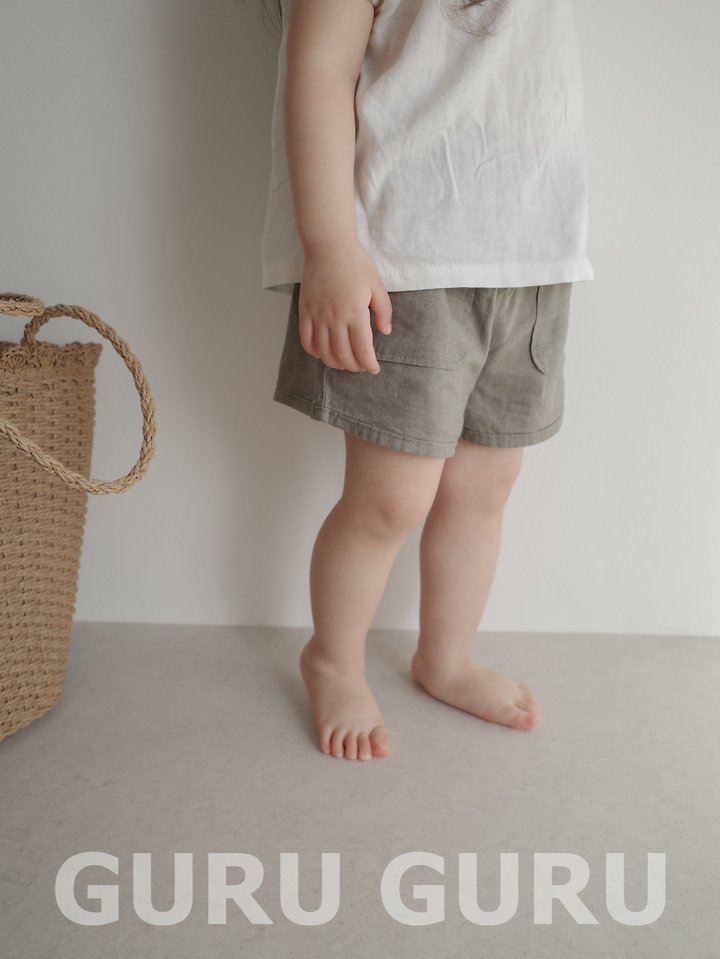 Guru Guru - Korean Baby Fashion - #onlinebabyshop - Linen Pocket Pants - 12