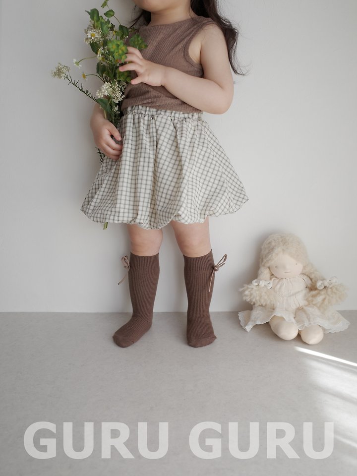 Guru Guru - Korean Baby Fashion - #onlinebabyshop - Check Cloud Skirt - 11