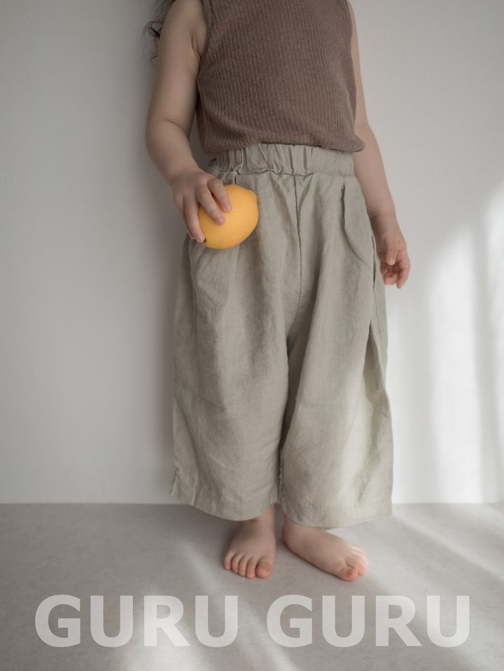 Guru Guru - Korean Baby Fashion - #onlinebabyshop - Linen Wood Pants - 10