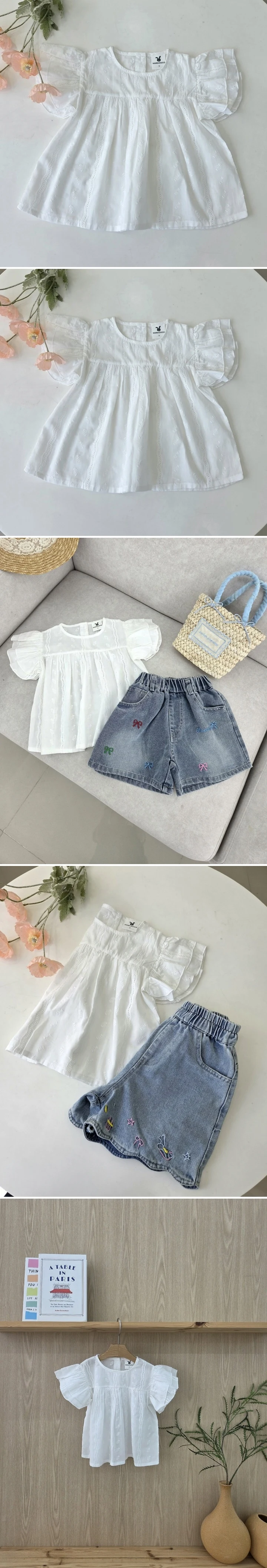 Hanacoco - Korean Children Fashion - #littlefashionista - Wing Lace Blouse