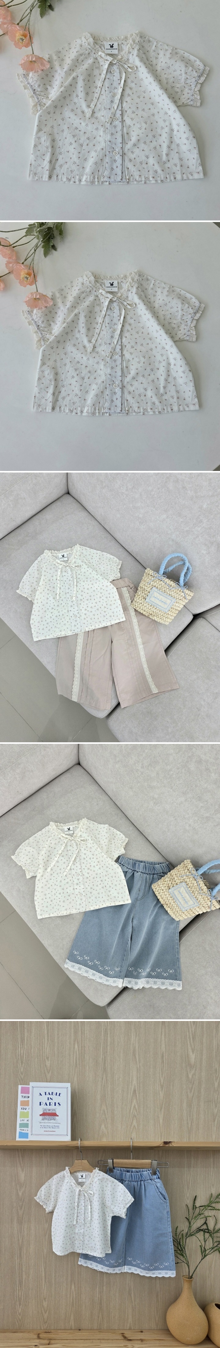 Hanacoco - Korean Children Fashion - #minifashionista - Floral Print Blouse
