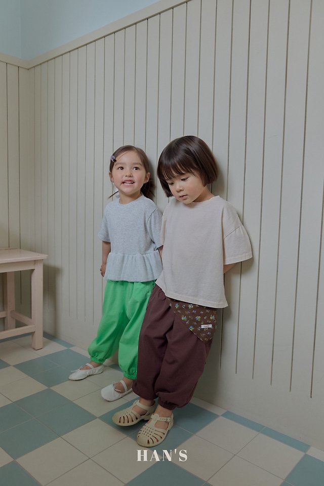 Han's - Korean Children Fashion - #childofig - Panel Long Pants - 3