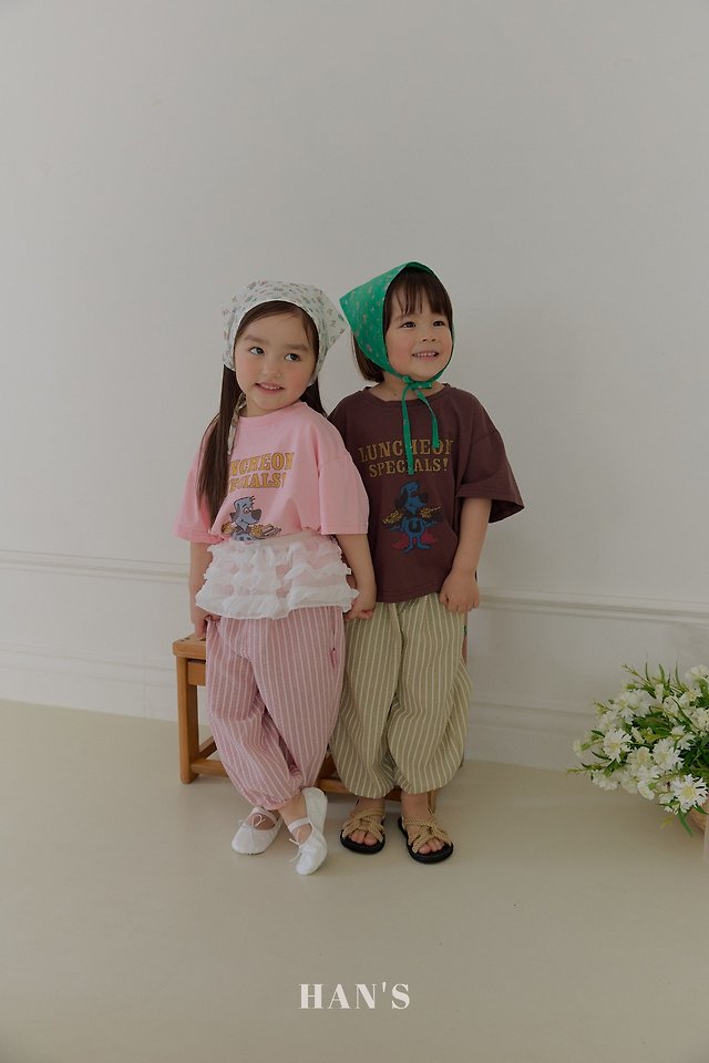 Han's - Korean Children Fashion - #designkidswear - Cherry Stripe Pants - 7