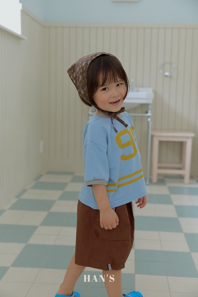Han's - Korean Children Fashion - #kidsshorts - Number Tee - 3