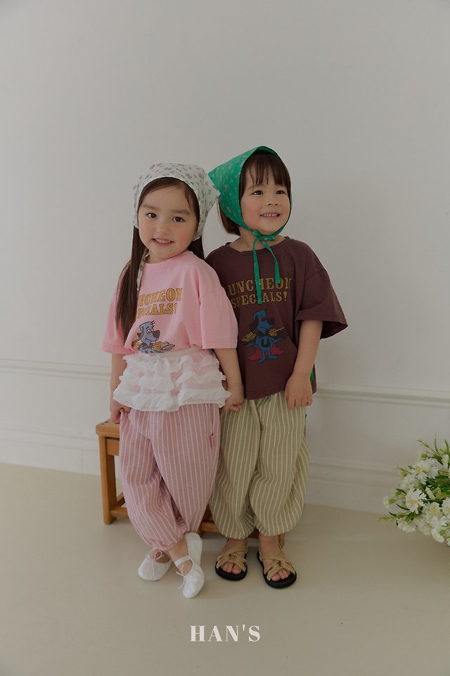 Han's - Korean Children Fashion - #kidsstore - Cherry Stripe Pants - 11