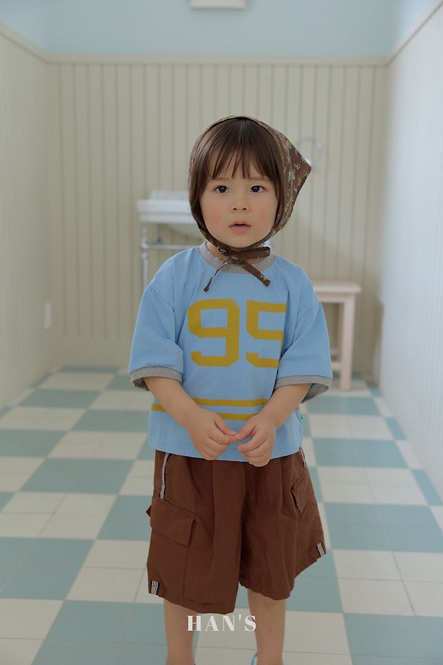 Han's - Korean Children Fashion - #kidsshorts - Number Tee - 4