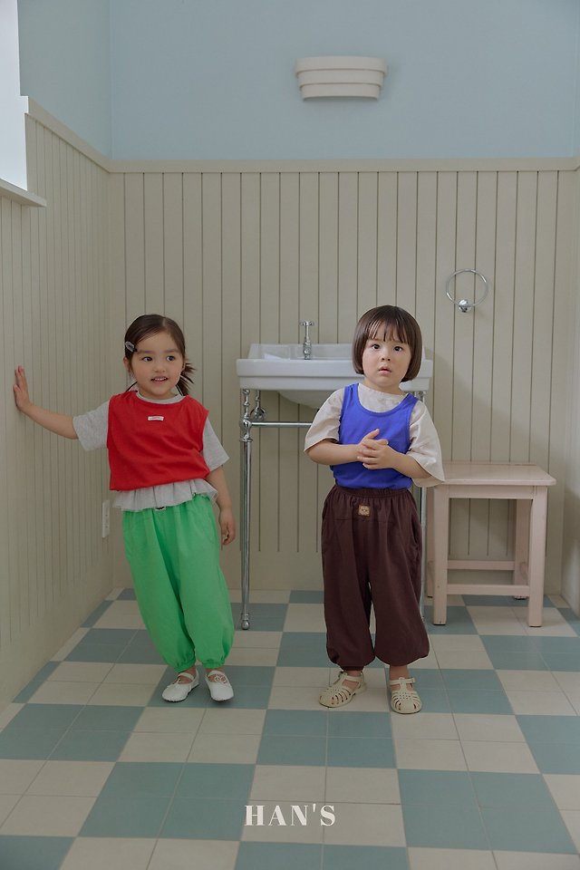 Han's - Korean Children Fashion - #kidzfashiontrend - Panel Long Pants - 11