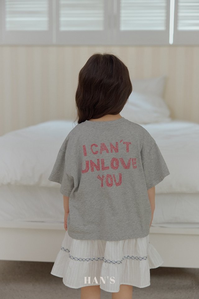 Han's - Korean Children Fashion - #magicofchildhood - Back Love You Tee - 3