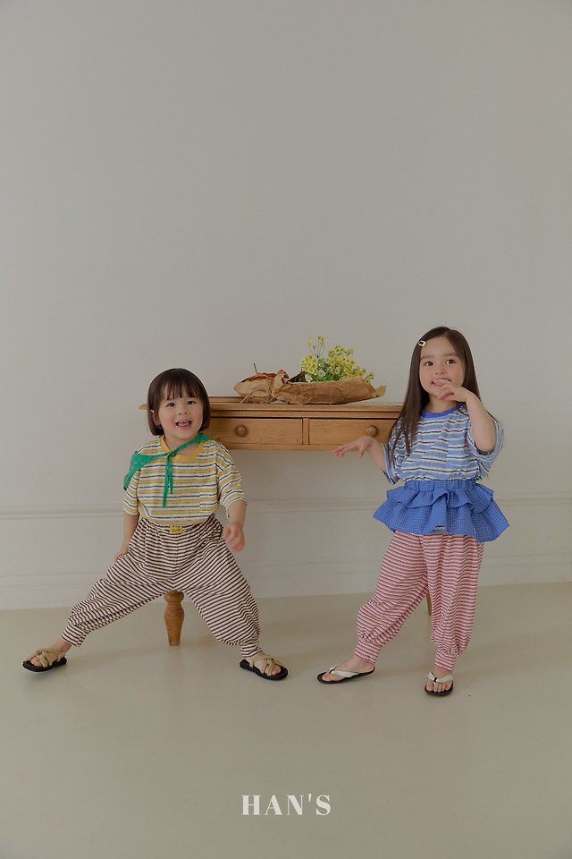 Han's - Korean Children Fashion - #toddlerclothing - Cans Stripe Tee - 6