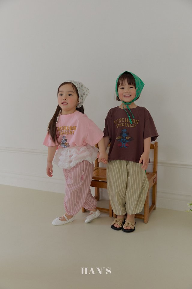Han's - Korean Children Fashion - #toddlerclothing - Cherry Stripe Pants - 3