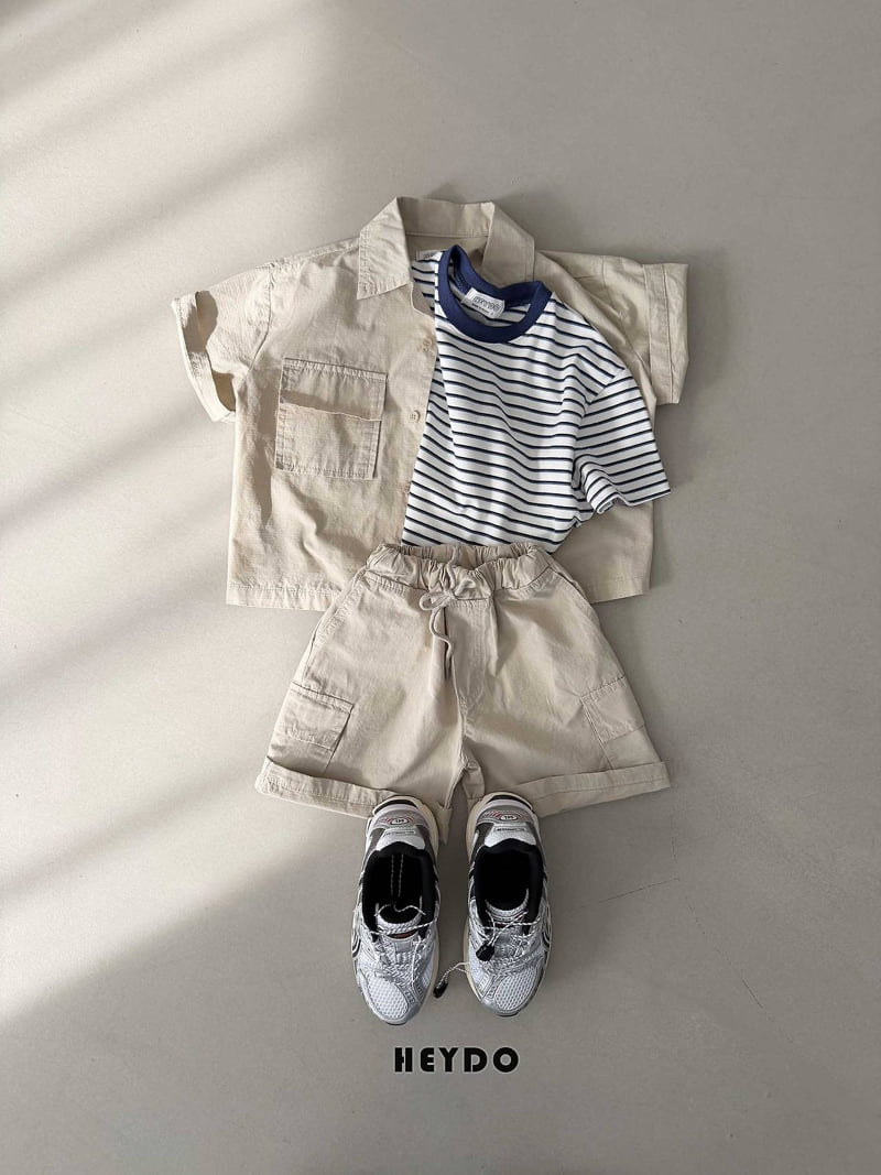 Heydo - Korean Children Fashion - #Kfashion4kids - Rib Pocket Short Sleeve Shirt - 8