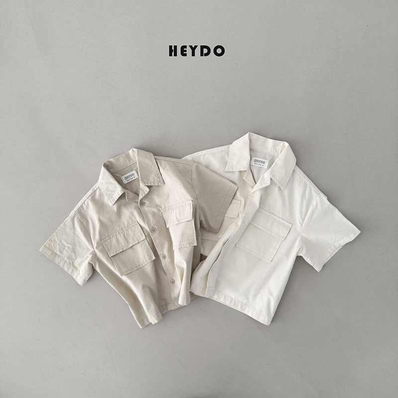 Heydo - Korean Children Fashion - #childrensboutique - Rib Pocket Short Sleeve Shirt