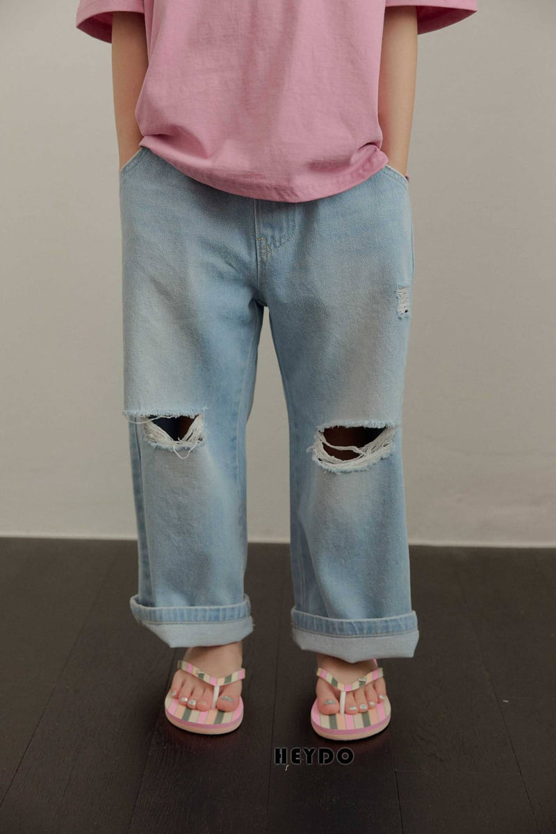 Heydo - Korean Children Fashion - #fashionkids - Ripped Vintage Pants - 6