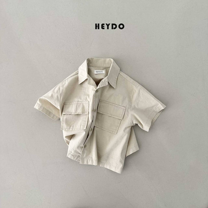 Heydo - Korean Children Fashion - #discoveringself - Rib Pocket Short Sleeve Shirt - 4