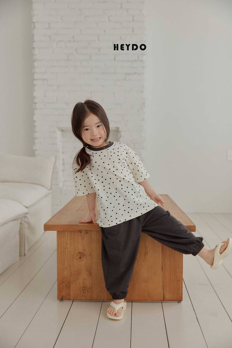 Heydo - Korean Children Fashion - #kidsshorts - Black Star Tee - 9