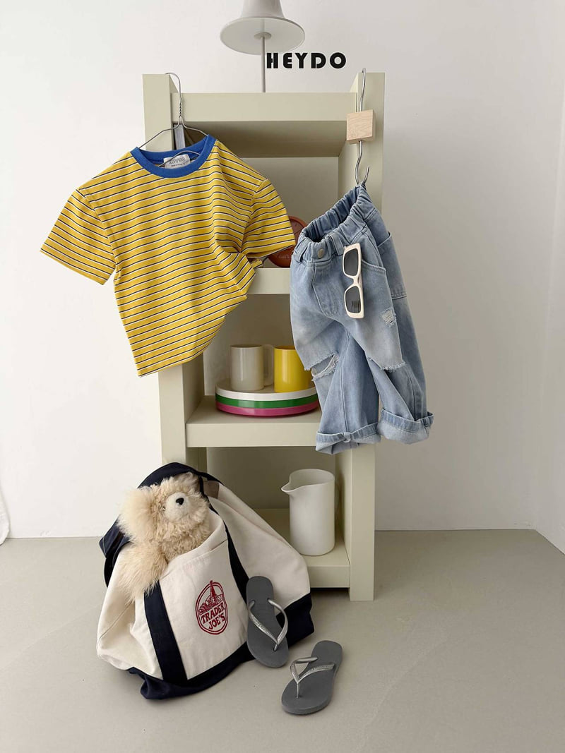 Heydo - Korean Children Fashion - #kidsshorts - Boom Boom Stripe Tee - 8