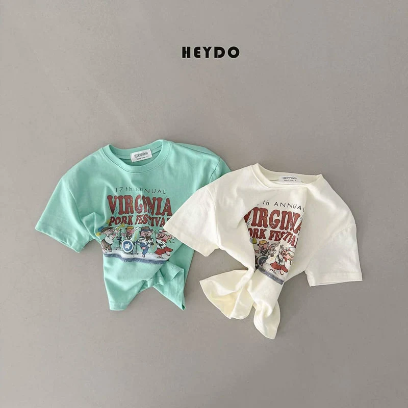 Heydo - Korean Children Fashion - #kidsshorts - Pig Band Tee