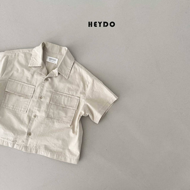 Heydo - Korean Children Fashion - #kidsshorts - Rib Pocket Short Sleeve Shirt - 5