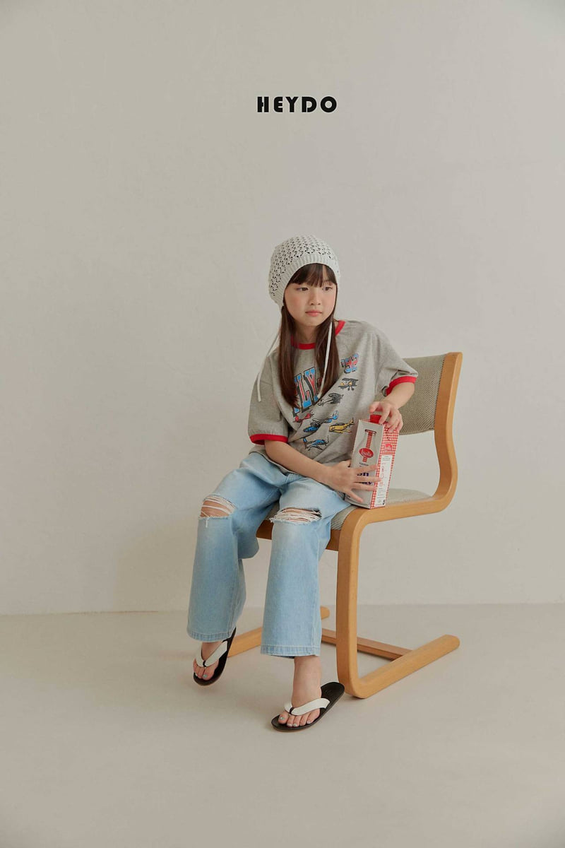 Heydo - Korean Children Fashion - #kidzfashiontrend - Ripped Vintage Pants - 9