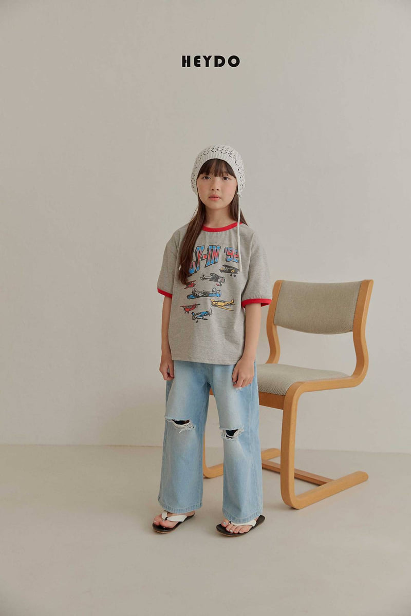 Heydo - Korean Children Fashion - #littlefashionista - Ripped Vintage Pants - 11