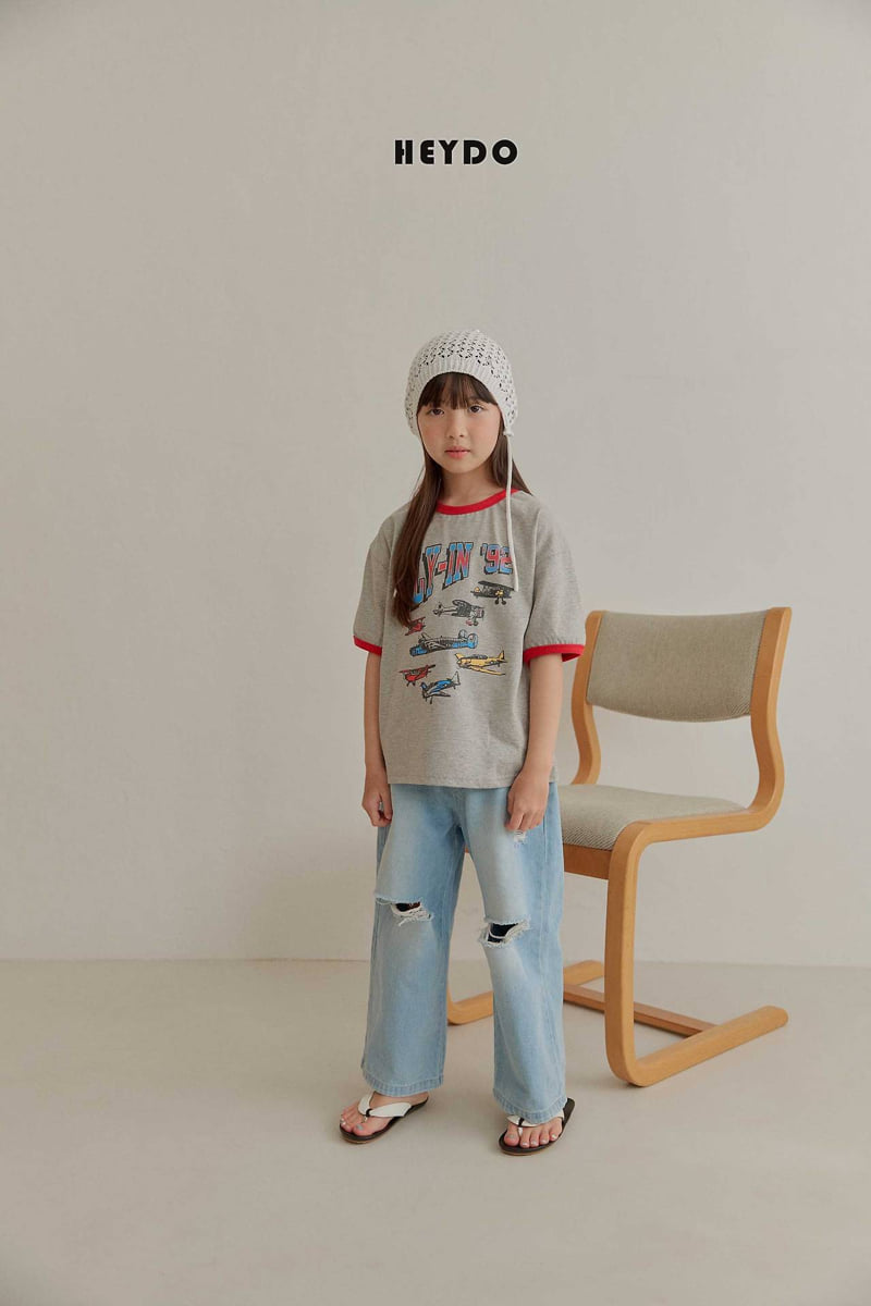Heydo - Korean Children Fashion - #magicofchildhood - Ripped Vintage Pants - 12