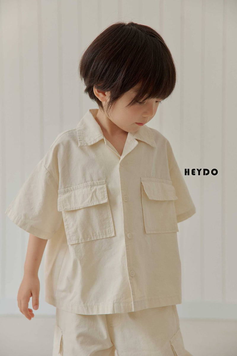 Heydo - Korean Children Fashion - #minifashionista - Rib Pocket Short Sleeve Shirt - 11