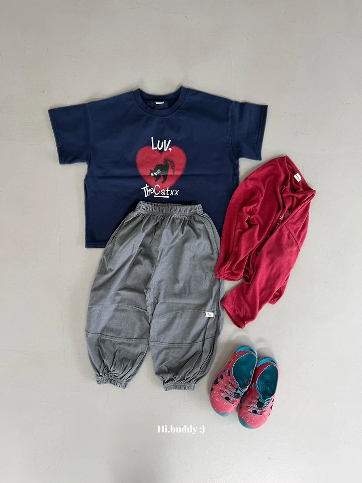 Hi buddy - Korean Children Fashion - #Kfashion4kids - Label Jogger Pants - 3