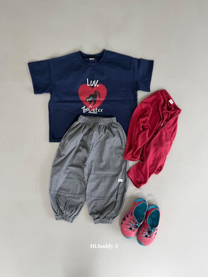 Hi buddy - Korean Children Fashion - #Kfashion4kids - Love Cat Tee - 2