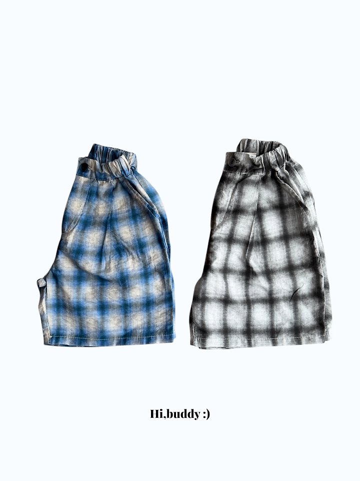 Hi buddy - Korean Children Fashion - #Kfashion4kids - Check Bermuda Shorts