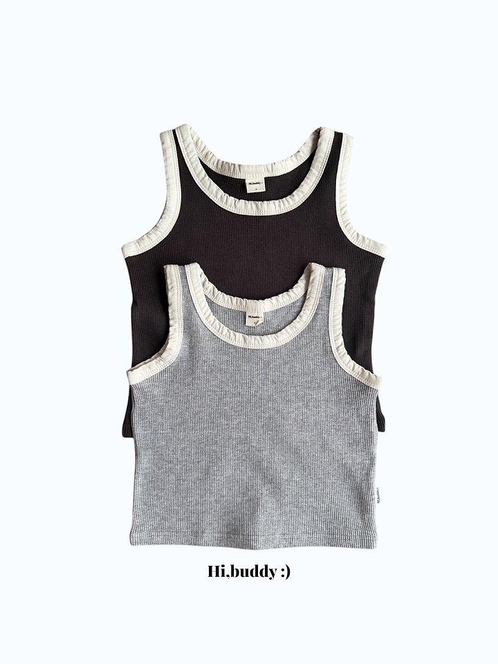 Hi buddy - Korean Children Fashion - #Kfashion4kids - Waffle Sleeveless