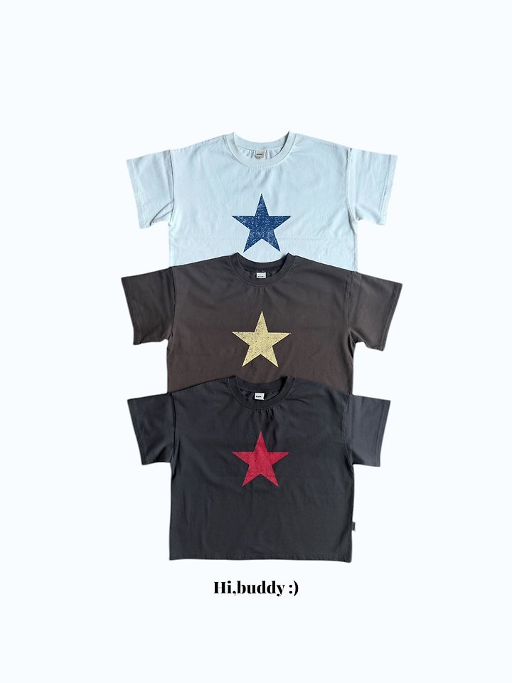 Hi buddy - Korean Children Fashion - #childrensboutique - Star Tee