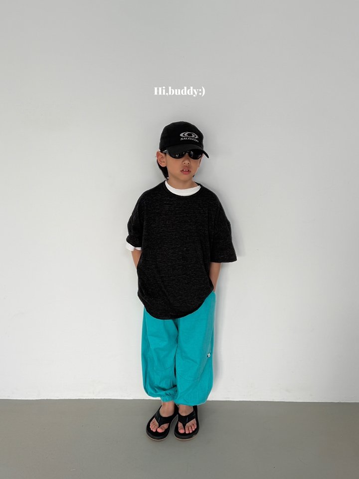 Hi buddy - Korean Children Fashion - #kidsshorts - Slit Short Sleeve Tee - 11