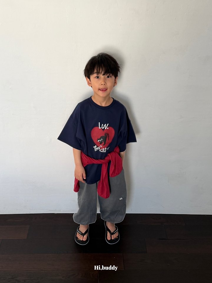 Hi buddy - Korean Children Fashion - #littlefashionista - Love Cat Tee - 3