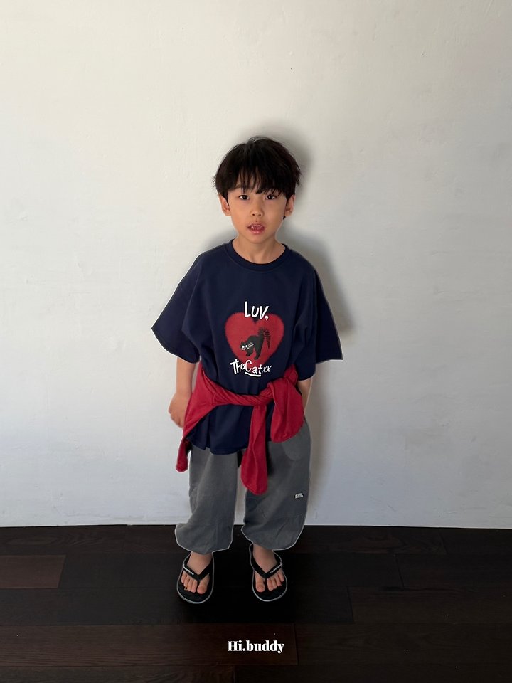 Hi buddy - Korean Children Fashion - #littlefashionista - Love Cat Tee - 4