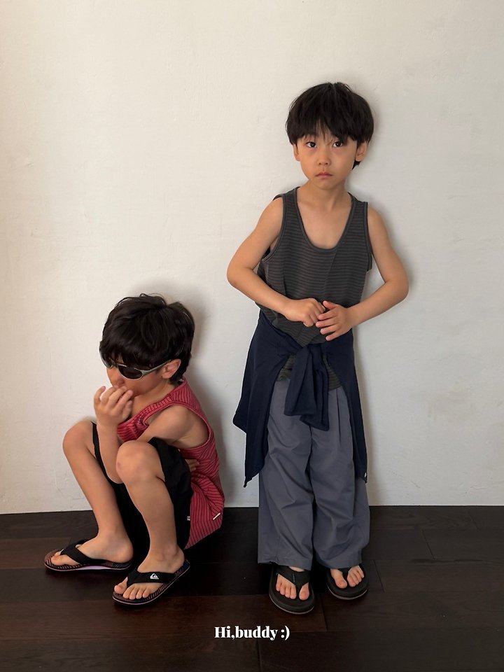 Hi buddy - Korean Children Fashion - #magicofchildhood - Pigment Stripe Sleeveless - 5