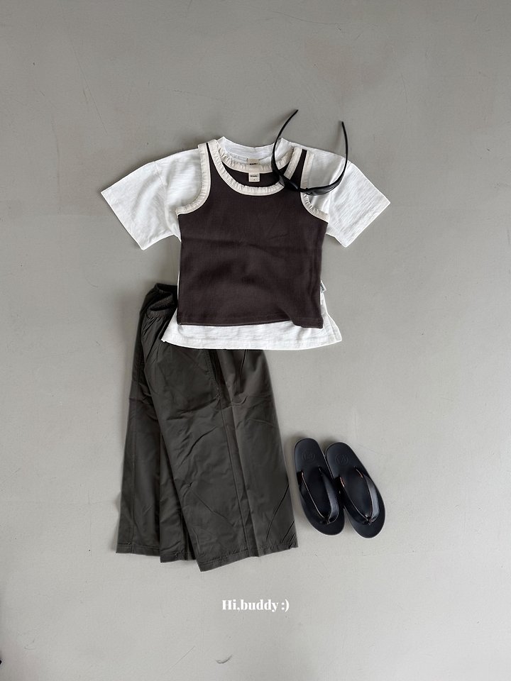 Hi buddy - Korean Children Fashion - #magicofchildhood - Waffle Sleeveless - 3