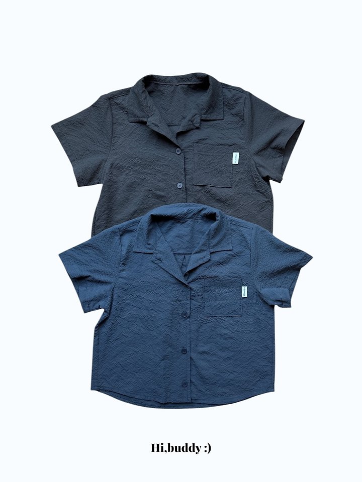 Hi buddy - Korean Children Fashion - #magicofchildhood - Seersucker Shirt
