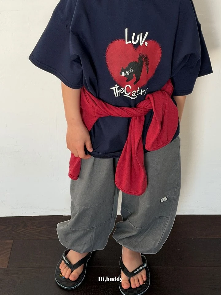 Hi buddy - Korean Children Fashion - #minifashionista - Love Cat Tee - 5