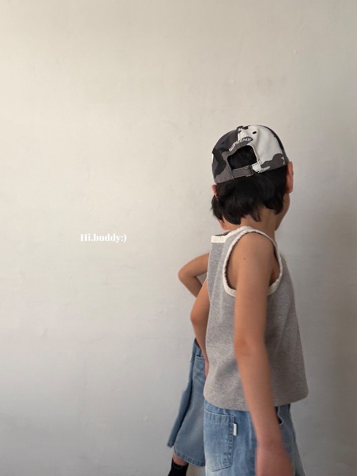 Hi buddy - Korean Children Fashion - #magicofchildhood - Waffle Sleeveless - 4